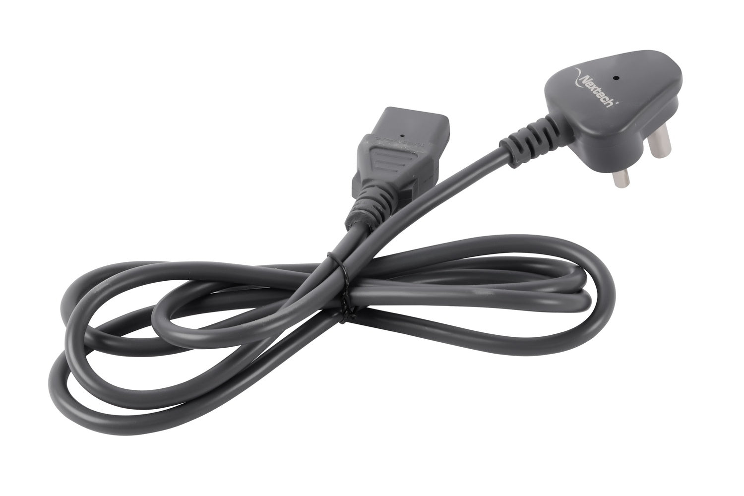 Nextech 3 Pin Power Cable IEC C13 Mains Cord 1.5M (Black) Compatible for PC, Monitor, Printer, SMPS, UPS – Heavy Duty, Safe & Durable Power Supply Cable, 800W Power Output