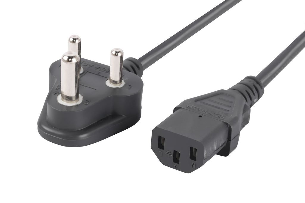 Nextech 3 Pin Power Cable IEC C13 Mains Cord 1.5M (Black) Compatible for PC, Monitor, Printer, SMPS, UPS – Heavy Duty, Safe & Durable Power Supply Cable, 800W Power Output