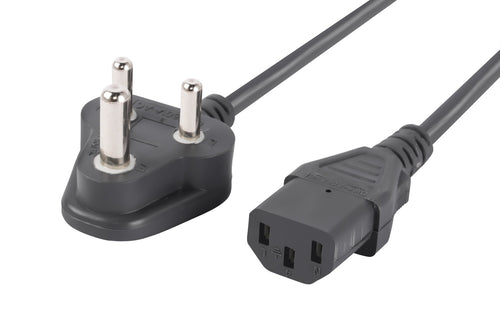 Nextech 3 Pin Power Cable IEC C13 Mains Cord 1.5M (Black) Compatible for PC, Monitor, Printer, SMPS, UPS – Heavy Duty, Safe & Durable Power Supply Cable, 800W Power Output