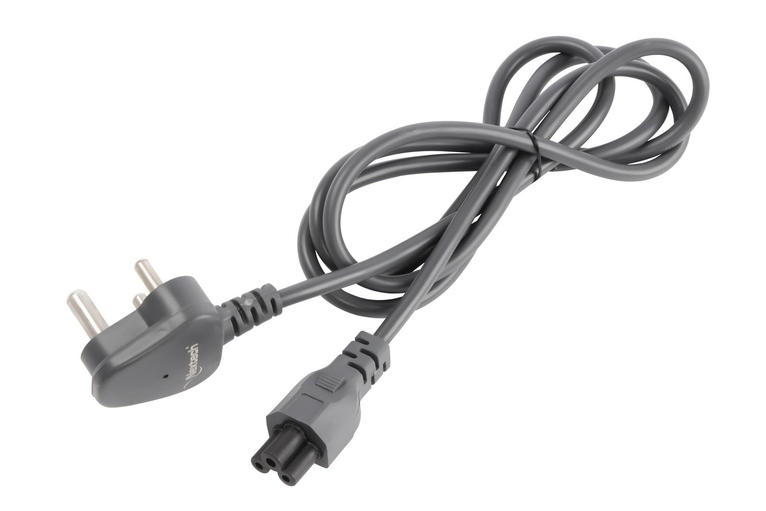 Nextech 3 Pin Power Cable IEC Mains Cord – 1.5 Meter (Grey), Compatible with Laptops, Printers, Monitors, and SMPS, 800W Power Output