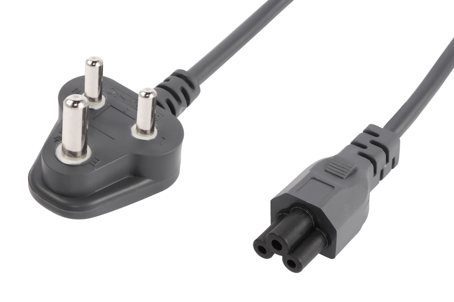 Nextech 3 Pin Power Cable IEC Mains Cord – 1.5 Meter (Grey), Compatible with Laptops, Printers, Monitors, and SMPS, 800W Power Output