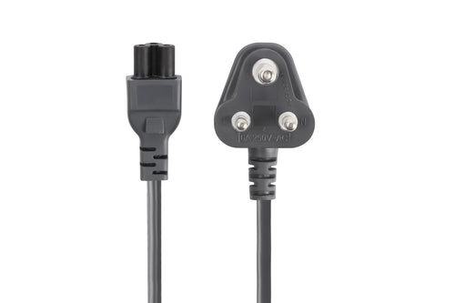 Nextech 3 Pin Power Cable IEC Mains Cord – 1.5 Meter (Grey), Compatible with Laptops, Printers, Monitors, and SMPS, 800W Power Output