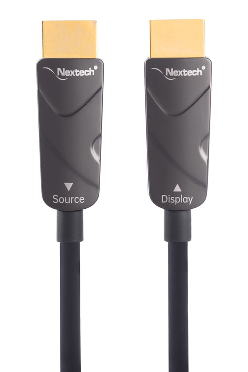 Nextech HDMI 2.0 Active Optical Cable 4K, 4:4:4 60FPS, supports HDR - HDCP - 18Gbps, Compatible with TV, Gaming Console and more