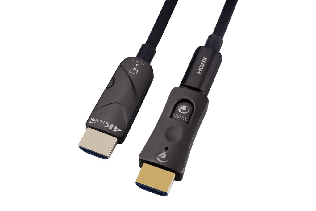 Nextech HDMI 2.0 Active Optical Cable with Detachable Connector | 18Gbps High Speed | 4K@60Hz Ultra HD | HDR, ARC, 4:4:4 Support | Gold Plated | Black