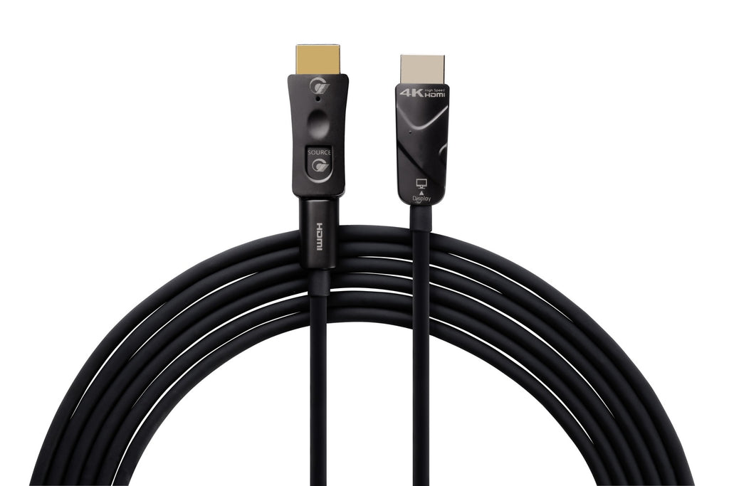Nextech HDMI 2.0 Active Optical Cable with Detachable Connector | 18Gbps High Speed | 4K@60Hz Ultra HD | HDR, ARC, 4:4:4 Support | Gold Plated | Black