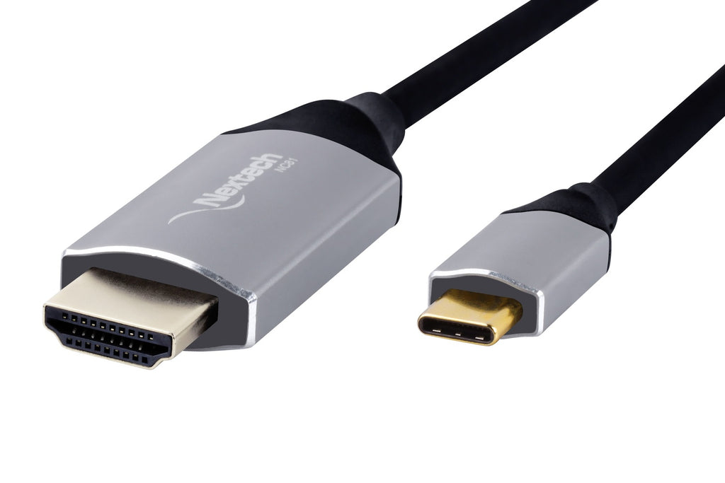 Nextech USB-C to HDMI Cable, 4K@60Hz, 1.8M, Black and Silver