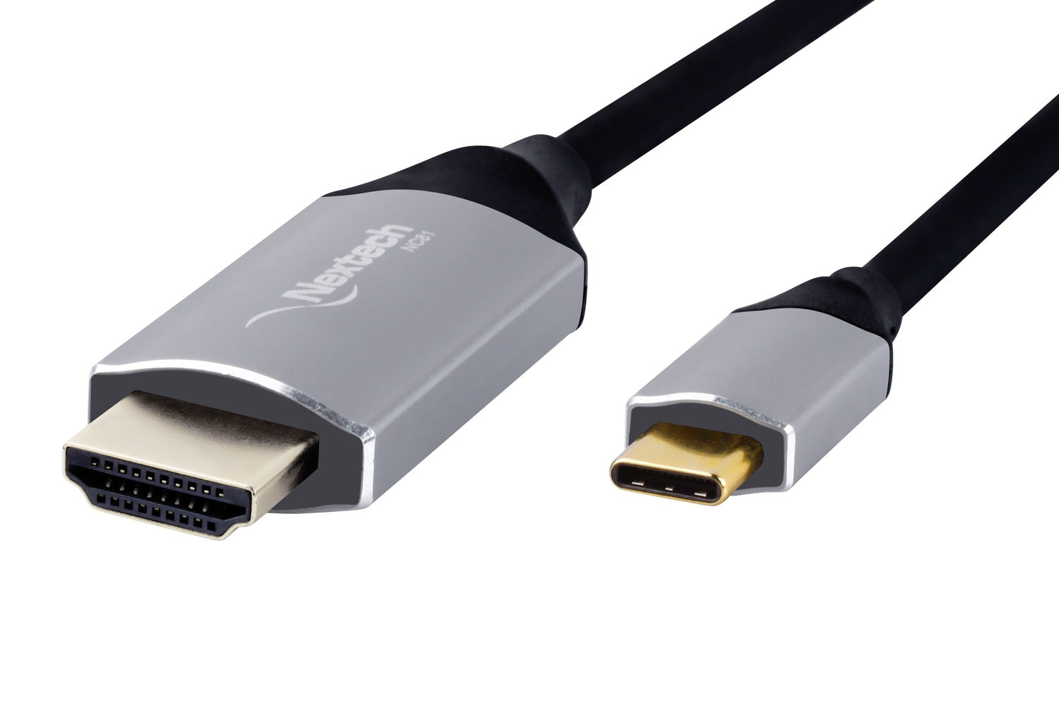 Nextech USB-C to HDMI Cable, 4K@60Hz, 1.8M, Black and Silver
