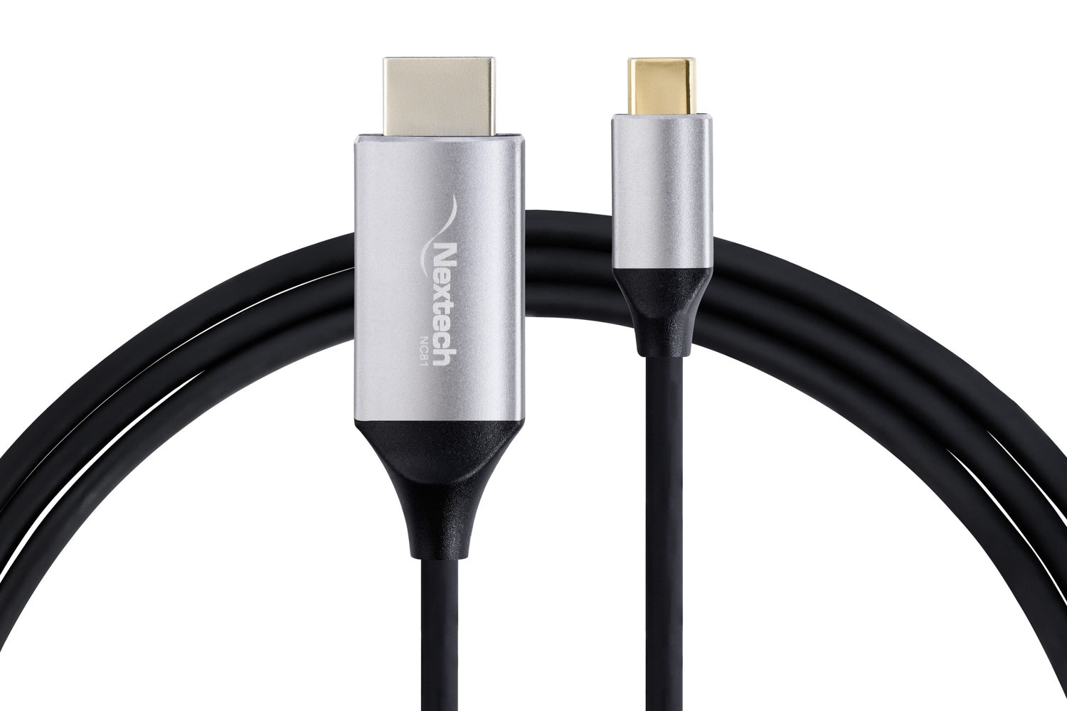 Nextech USB-C to HDMI Cable, 4K@60Hz, 1.8M, Black and Silver