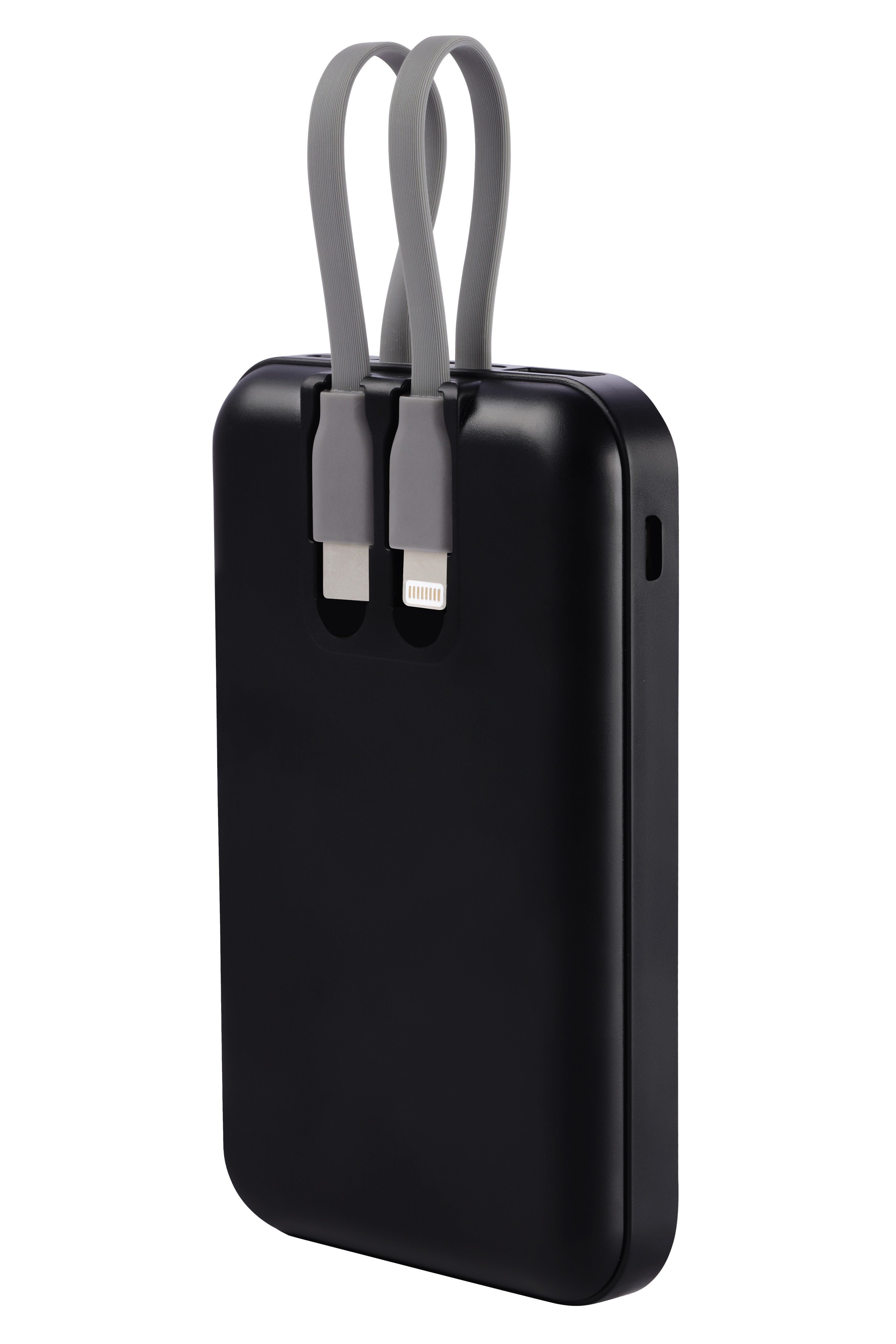 Nextech Pocket Rocket 10,000mAh Power Bank | PDQC 22.5W, Type-C & Lightning Built-in, QC 3.0 USB Port