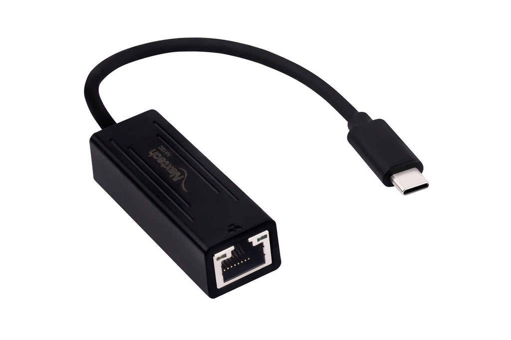 Nextech USB-C Male to RJ45 Gigabit Ethernet Adapter (Black)