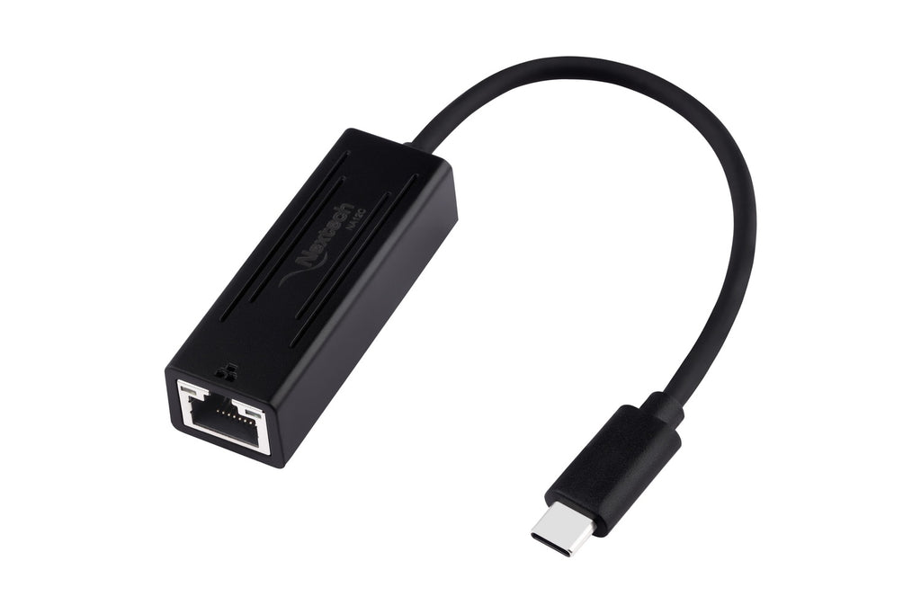 Nextech USB-C Male to RJ45 Gigabit Ethernet Adapter (Black)
