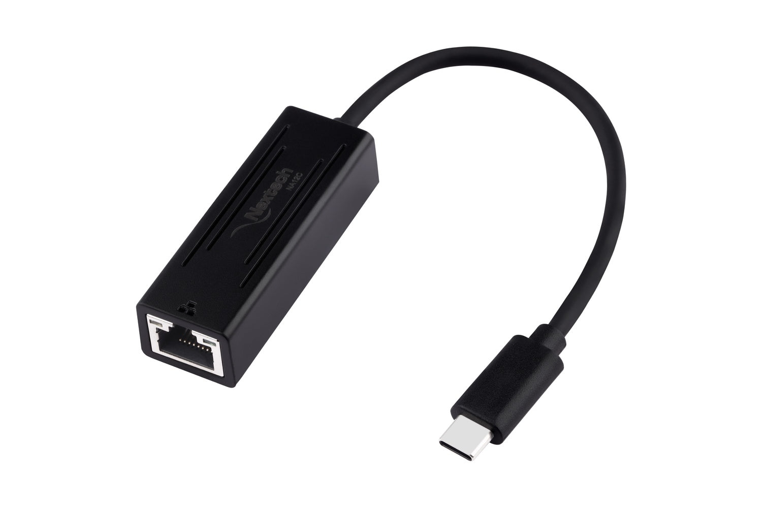 Nextech USB-C Male to RJ45 Gigabit Ethernet Adapter (Black)