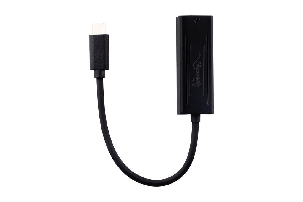 Nextech USB-C Male to RJ45 Gigabit Ethernet Adapter (Black)