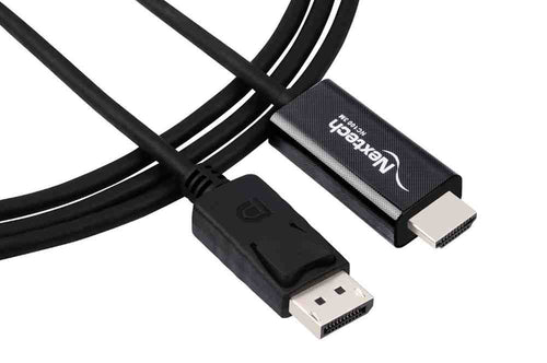 Nextech DisplayPort to HDMI Cable 1.8M | 4K Ultra HD @30Hz Support | Gold-Plated Connectors | DP to HDMI Male Cable