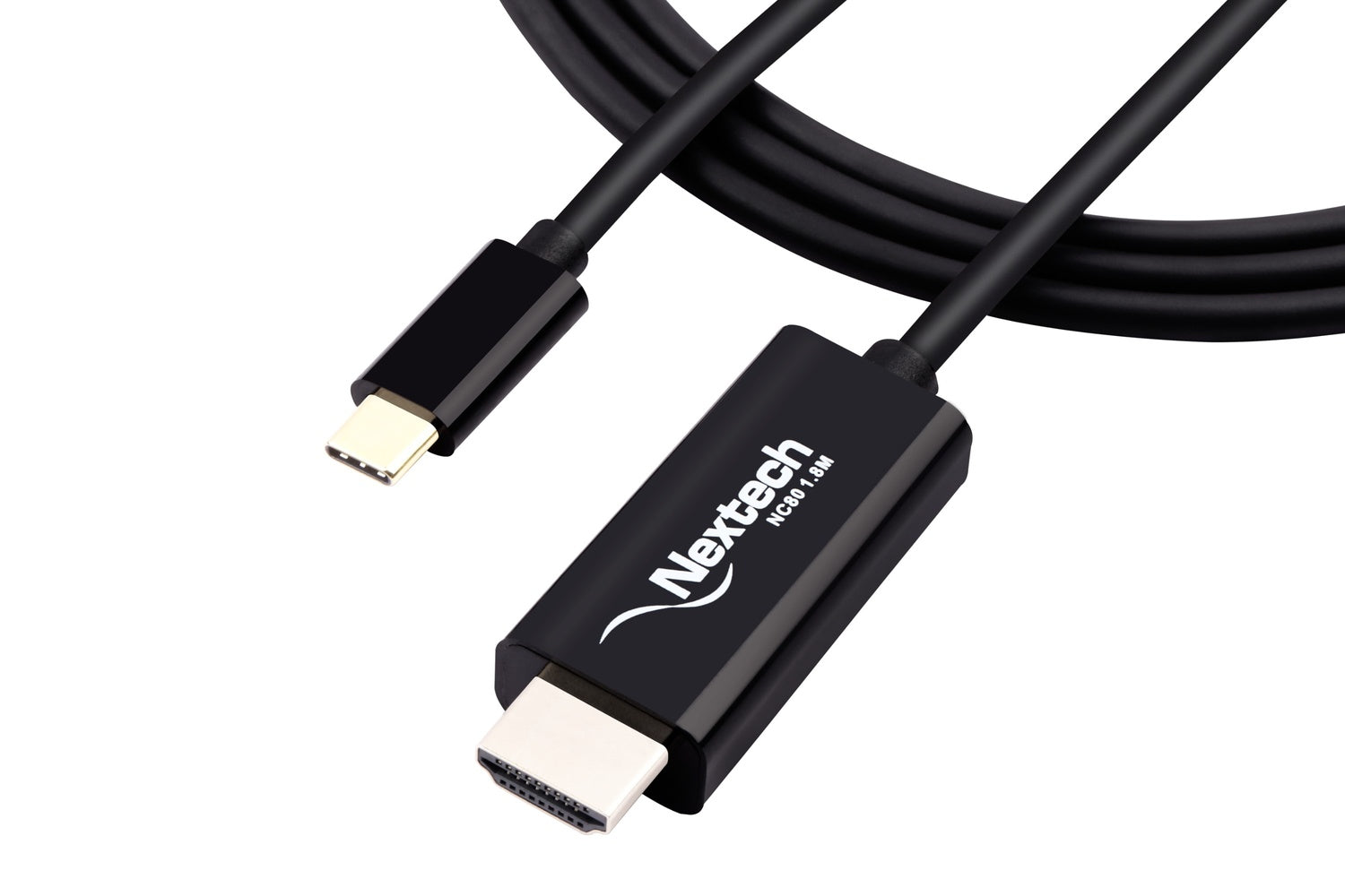 Nextech USB-C to HDMI Cable 1.8M | 4K@30Hz Video Output | Plug & Play | Compatible with MacBook, iPad Pro, Mac Mini, Laptops & Smartphones