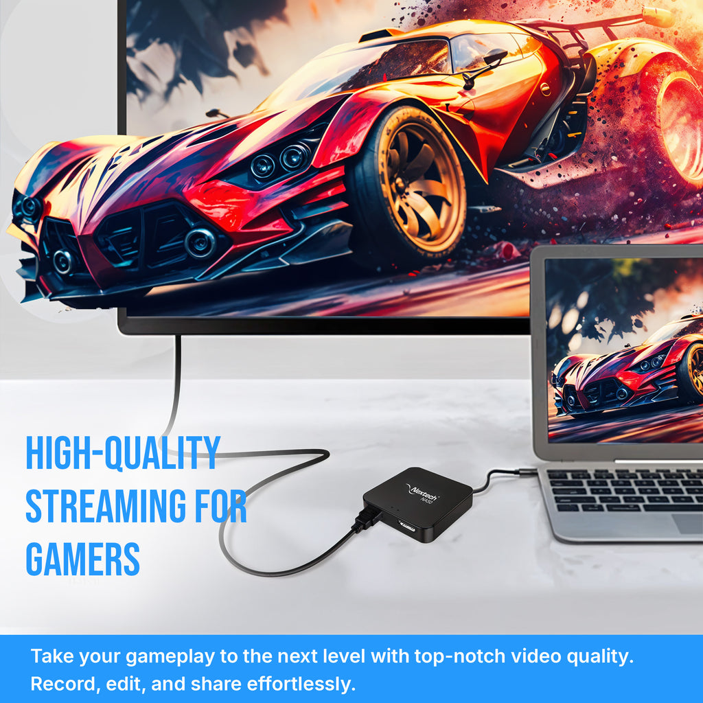 Nextech USB 3.2 Video Capture & Streaming Display Card, Ideal for Gaming, Broadcasting, and Video Recording