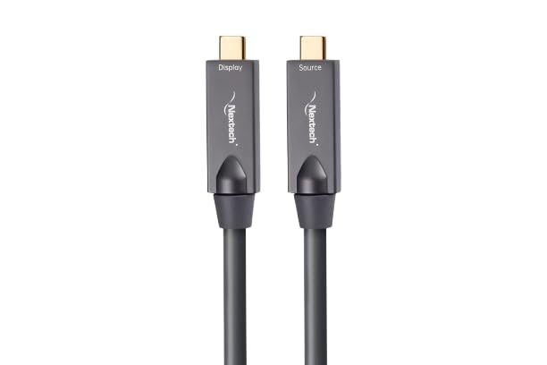 Nextech USB-C to USB-C Gen2 3.2 AOC Cable, 15M, 4K@60Hz, 10Gbps Data Transfer, 60W Power Delivery, Video Conferencing