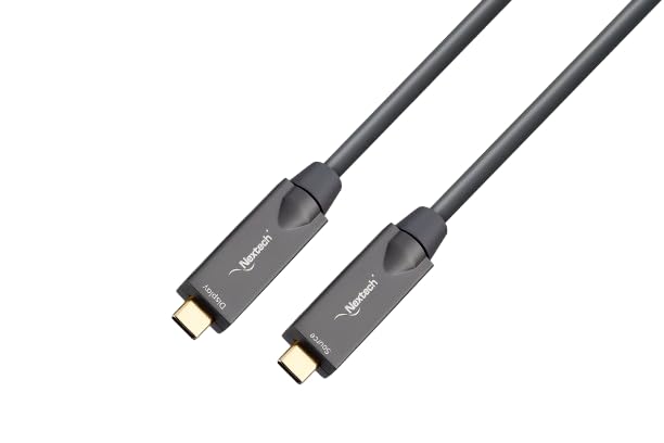 Nextech USB-C to USB-C Gen2 3.2 AOC Cable, 15M, 4K@60Hz, 10Gbps Data Transfer, 60W Power Delivery, Video Conferencing