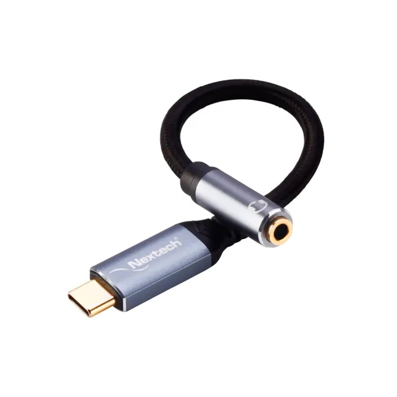 Nextech Type-C to 3.5mm Adapter with DAC | High-Quality Audio for Smartphones, Metal Build