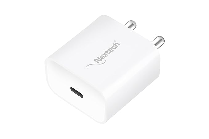 Nextech 20W PD 3.0 Fast Charger | Type-C Power Adapter for iPhone 16/15/14, iPad & Android