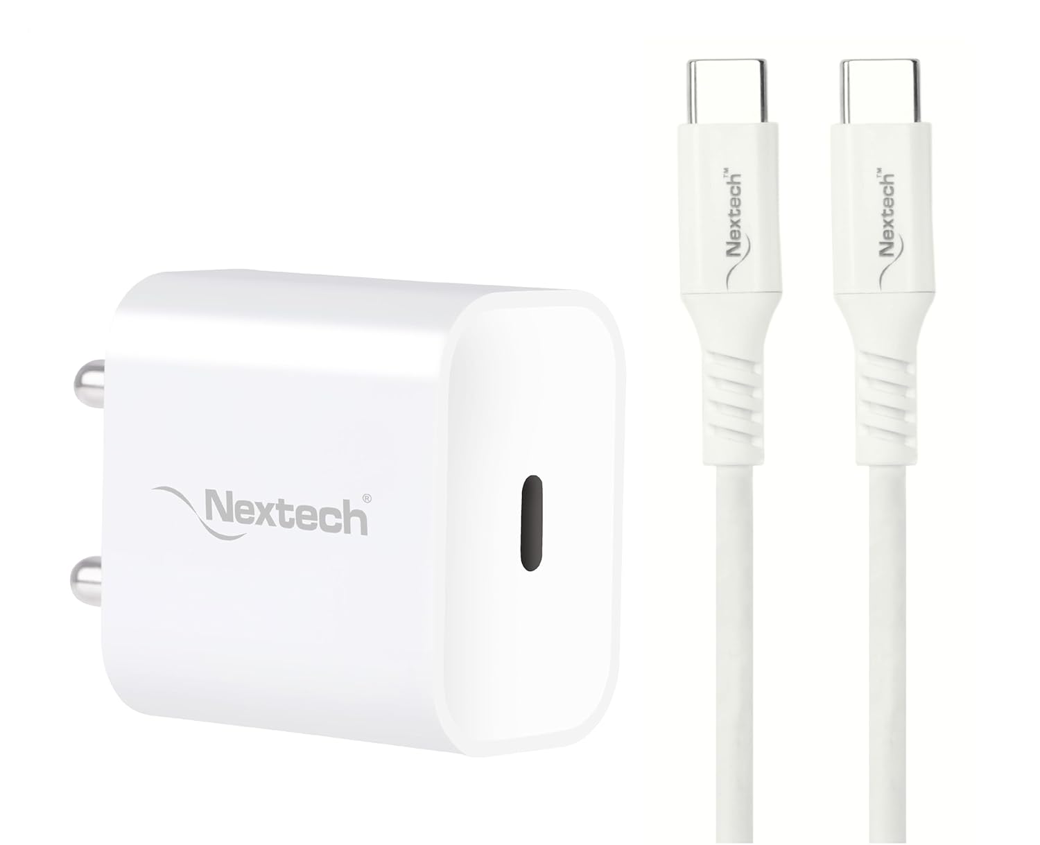 Nextech 20W PD 3.0 Type-C Fast Charger with 1M Type-C Cable for iPhone & Android