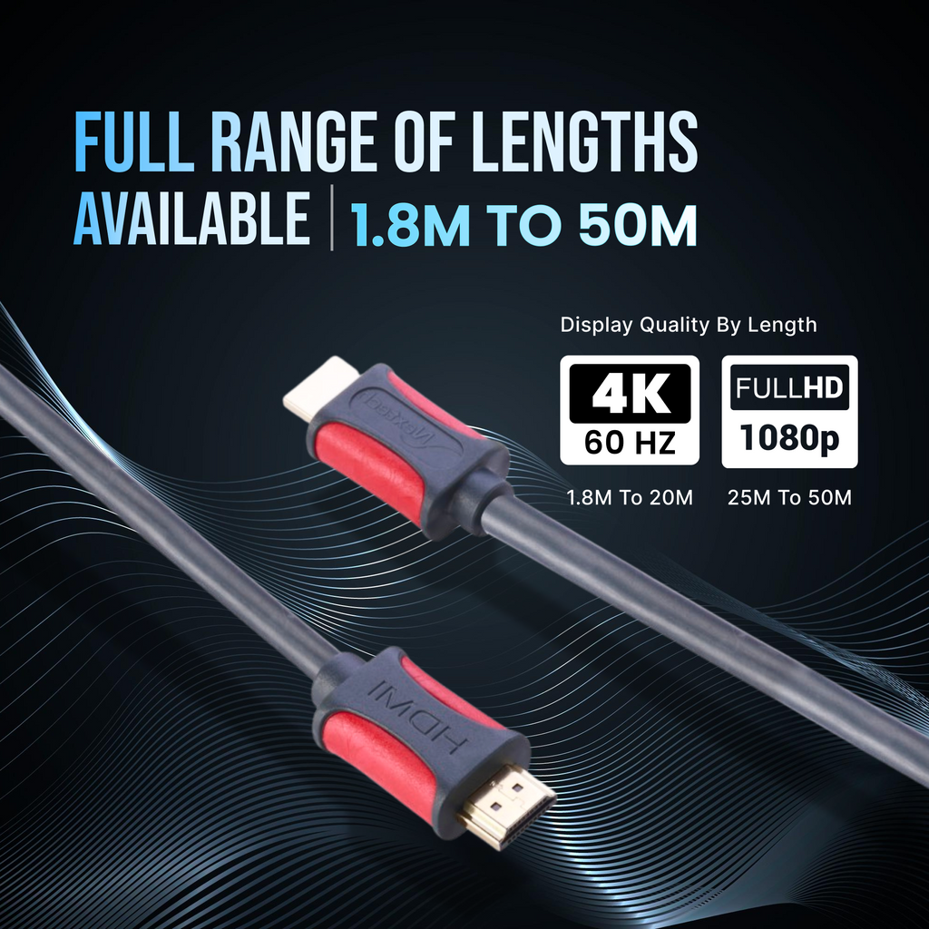 Nextech High-Speed HDMI 2.0 Cable with Ethernet - Supports 3D, Audio Return, Spruce Grey