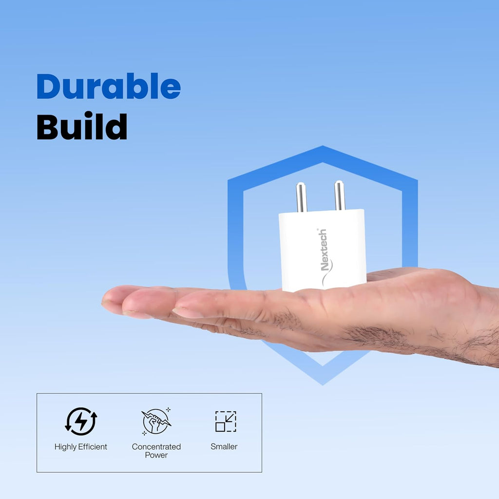 Nextech 20W Type-C PD Fast Charger with 18W Type-C to 8-Pin Cable (1.5M) for iPhone