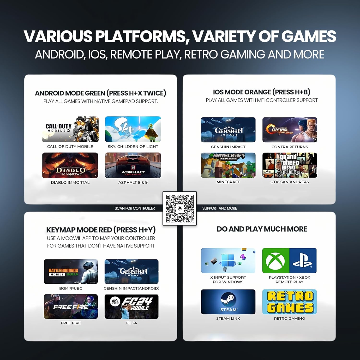 Nextech Klutch One Gamepad with iPhone 15 & Above/Android, XBOX, HID & Keymap Modes | Type C & Bluetooth Connectivity | Gaming Controller for Mobile, PC,Console | Mobile Gamepad & Mobile Controller