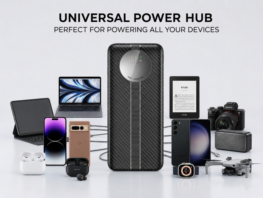 Nextech 20000mAh 35w Powerbank fast charging, Compatible with Laptop,Smartphones