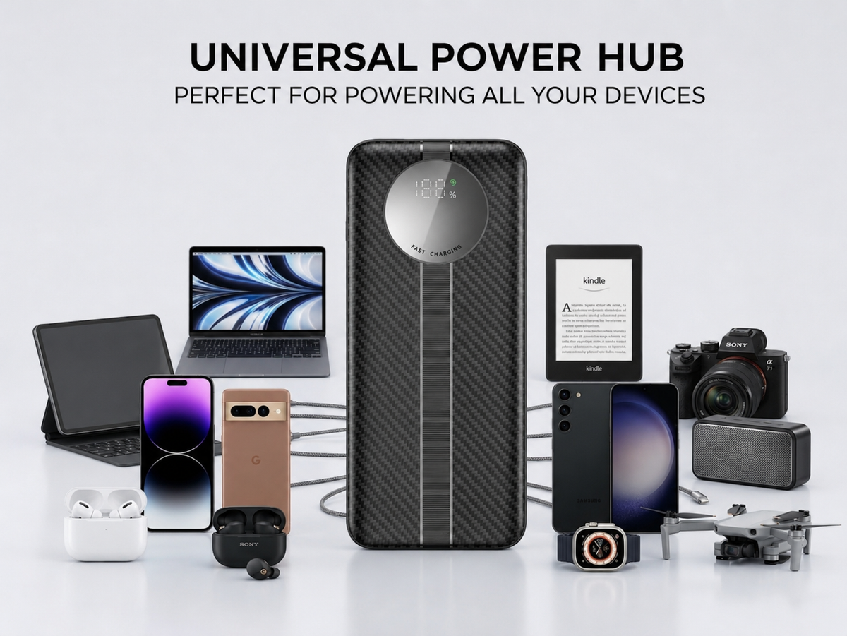 Nextech 20000mAh 35w Powerbank fast charging, Compatible with Laptop,Smartphones