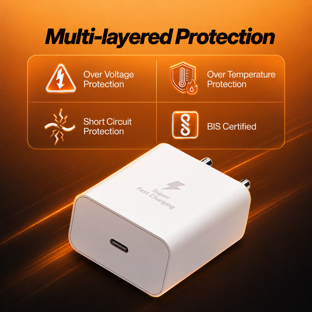 Nextech 25W PD Fast Charger Combo with 45W Type-C to Type-C Cable, White