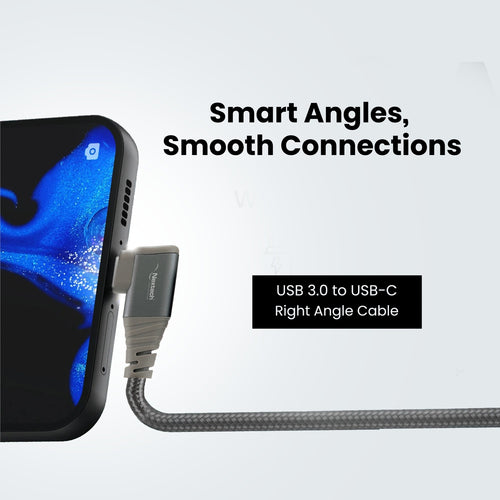 Nextech USB-C Braided Cable – Fast Charge & 5Gbps Data Transfer, 1.5M, Space Grey