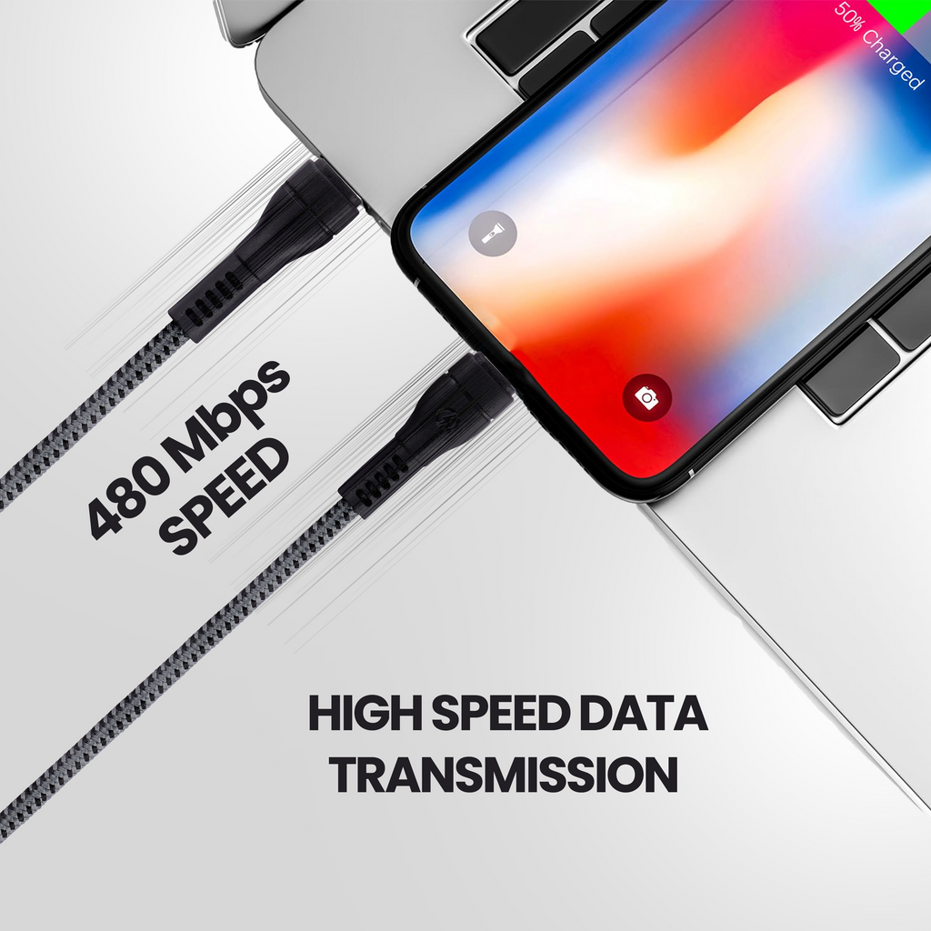 Nextech USB-C to Lightning Cable | Fast Charging & Data Sync for iPhone & iPad