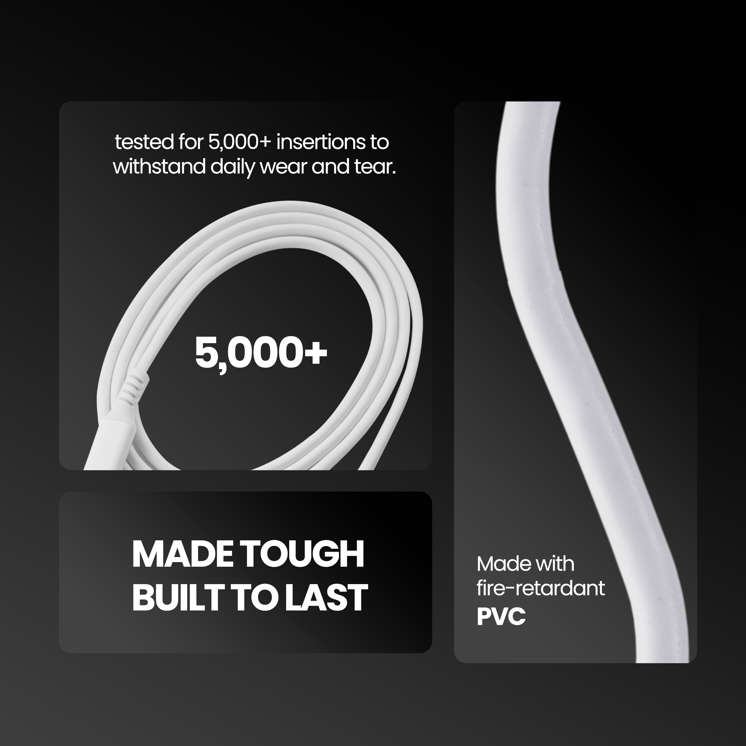 Nextech 1M Braided USB Type-C Cable | 3A Fast Charging & 480Mbps Data Sync, Black