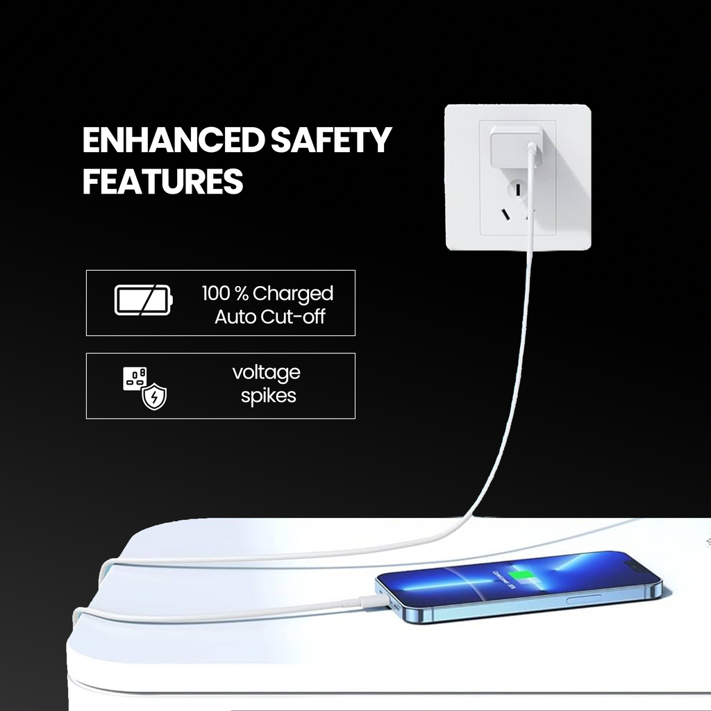 Nextech 1M USB Type-C 2.0 Fast Charging & Data Sync Cable | 3A, 480Mbps, White