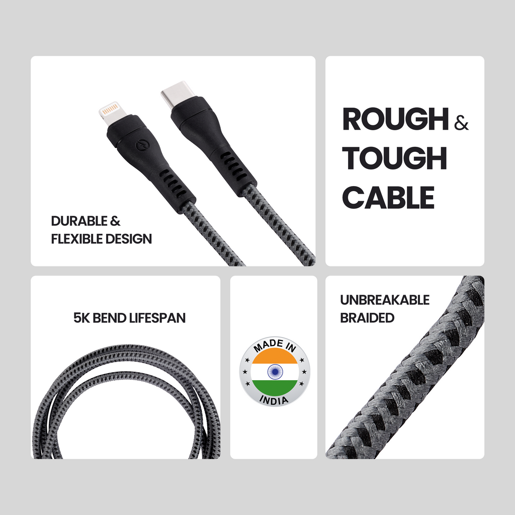 Nextech USB-C to Lightning Cable | Fast Charging & Data Sync for iPhone & iPad