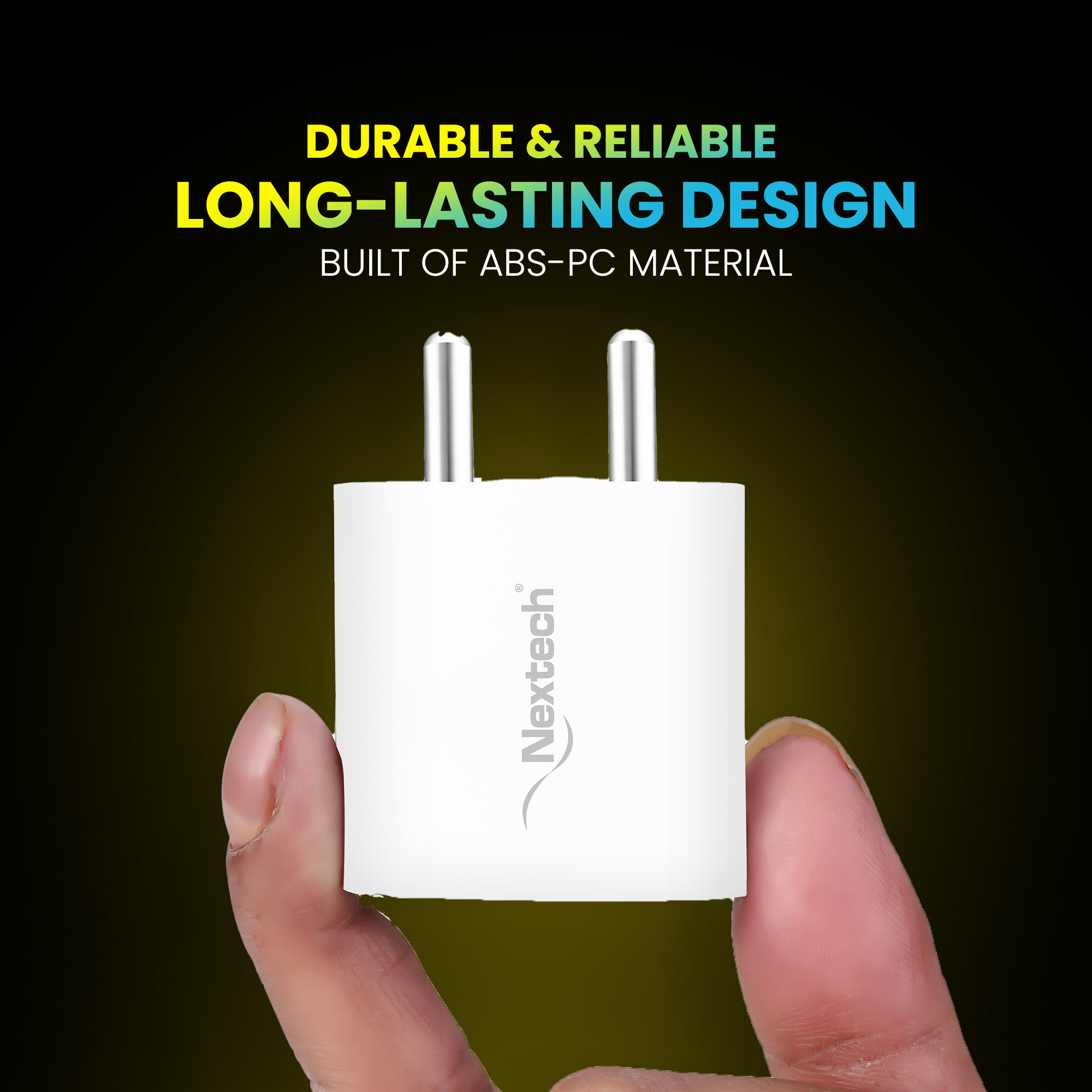 Nextech 20W PD 3.0 Fast Charger | Type-C Power Adapter for iPhone 16/15/14, iPad & Android