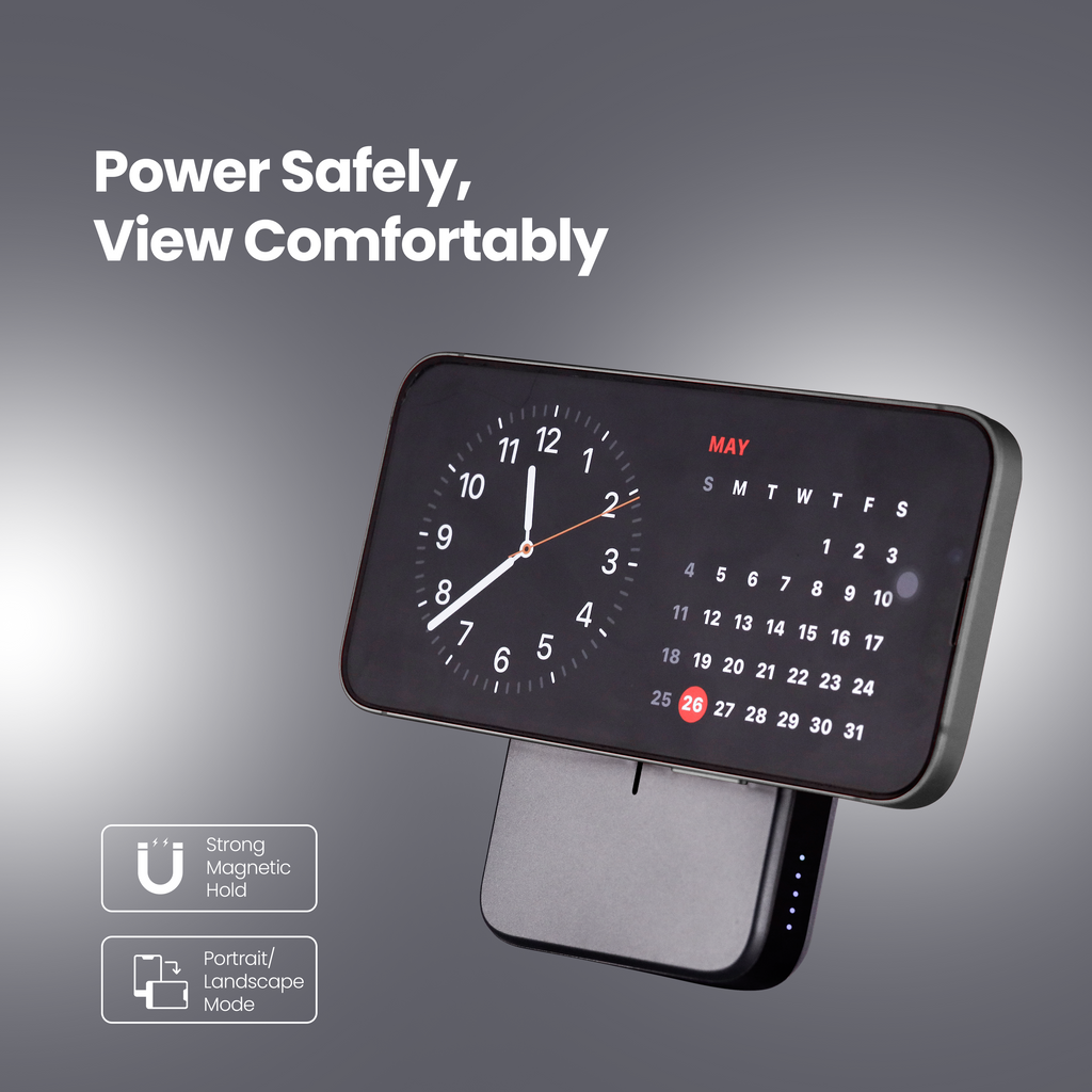 Nextech MagSafe Wireless Power Bank 10000mAh | Fast Charging 22.5W Wired & 15W Wireless for iPhone & Android