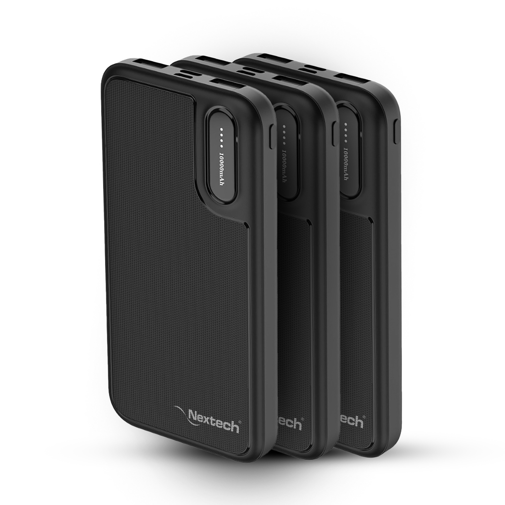 Nextech 10000mAh Power Bank | Type-C + Micro Input, Dual Output, Fast & Reliable Charging