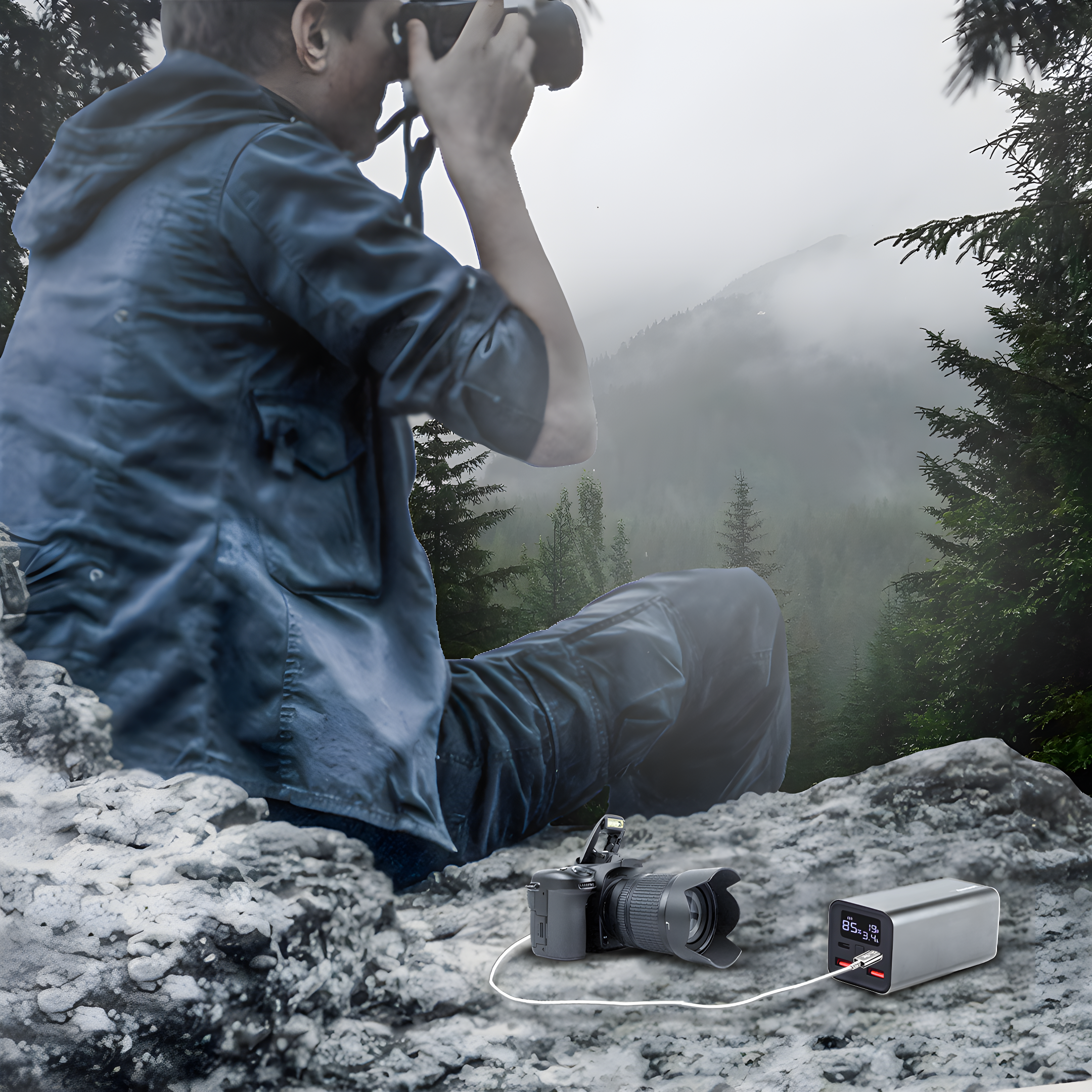 Nextech Tower 20000mAh Power Bank | 65W Fast Charging | USB-C, Universal Compatibility for iPhone, MacBook, Tablets & Smartphones