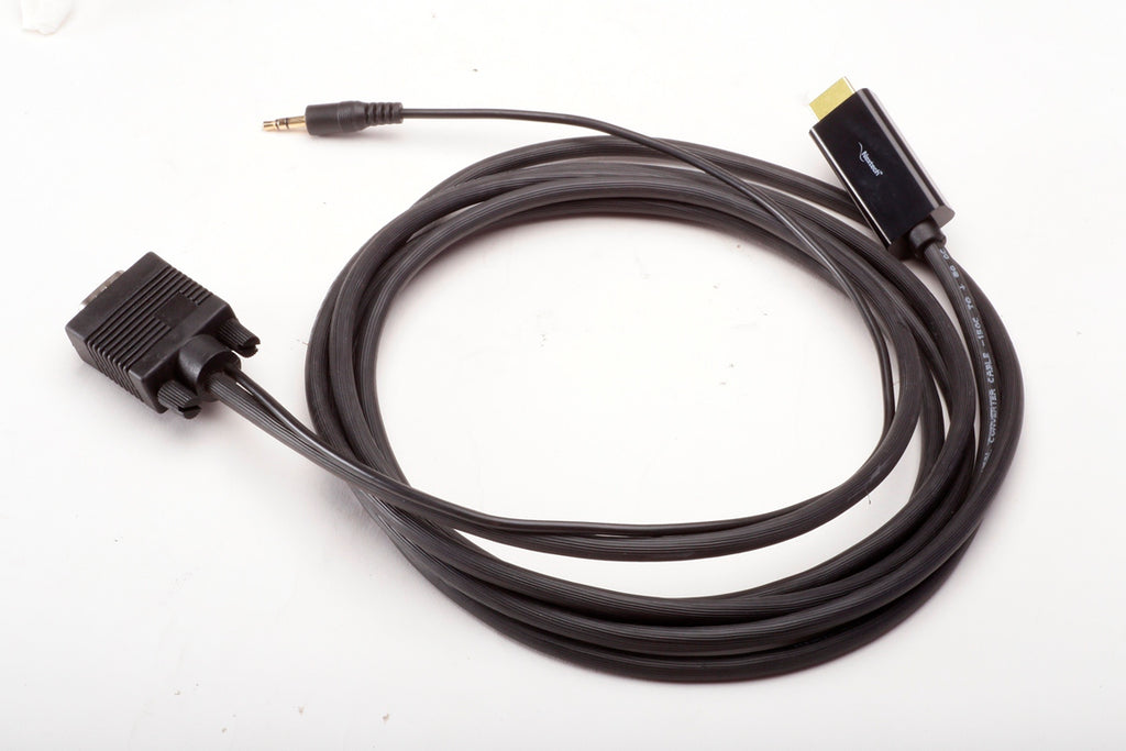 Nextech HDMI to VGA Converter Cable 10 Meter | Full HD 1080p | Built-in Audio Output (3.5mm) | Plug & Play | Compatible with Laptop, PC, Projector & Monitor