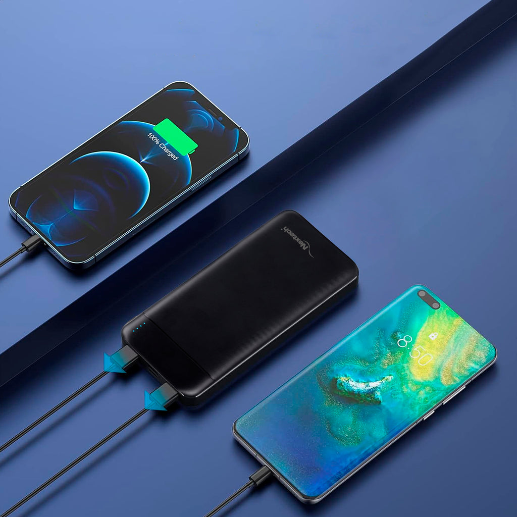 Nextech Slender Ultra-Slim 10000mAh Power Bank | PDQC 22.5W Fast Charge, Type-C & USB Output