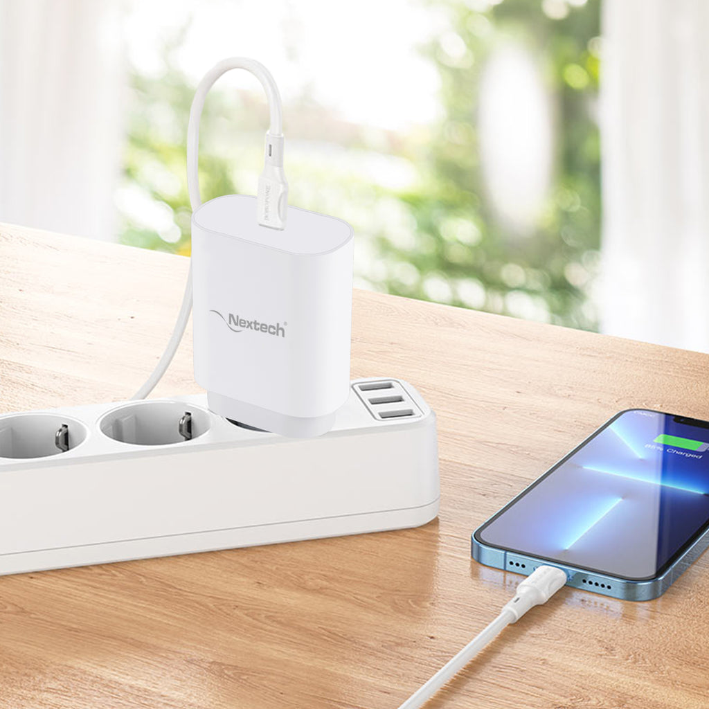 Nextech 25W USB-C PD Fast Charger | Safe & Efficient Charging | BIS, CE & RoHS Certified |