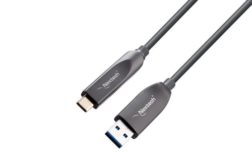 Nextech USB-A TO USB-C 3.1 GEN 2 10Gbps Active Optical Cable | Supports Power Delivery (PD) up to 60W| For Charging and Data Transfer For USB-C Devices