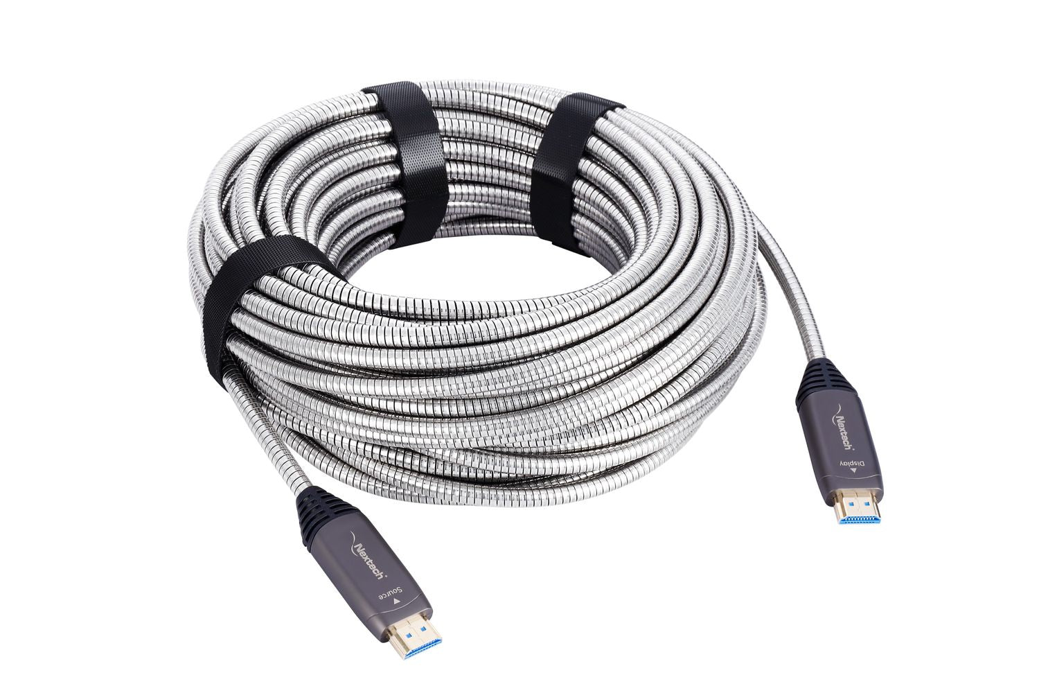 Nextech HDMI Armoured AOC Cable | 4K@60Hz | Unbreakable Stainless Steel | 18Gbps Bandwidth