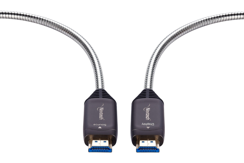 Nextech HDMI Armoured AOC Cable | 4K@60Hz | Unbreakable Stainless Steel | 18Gbps Bandwidth