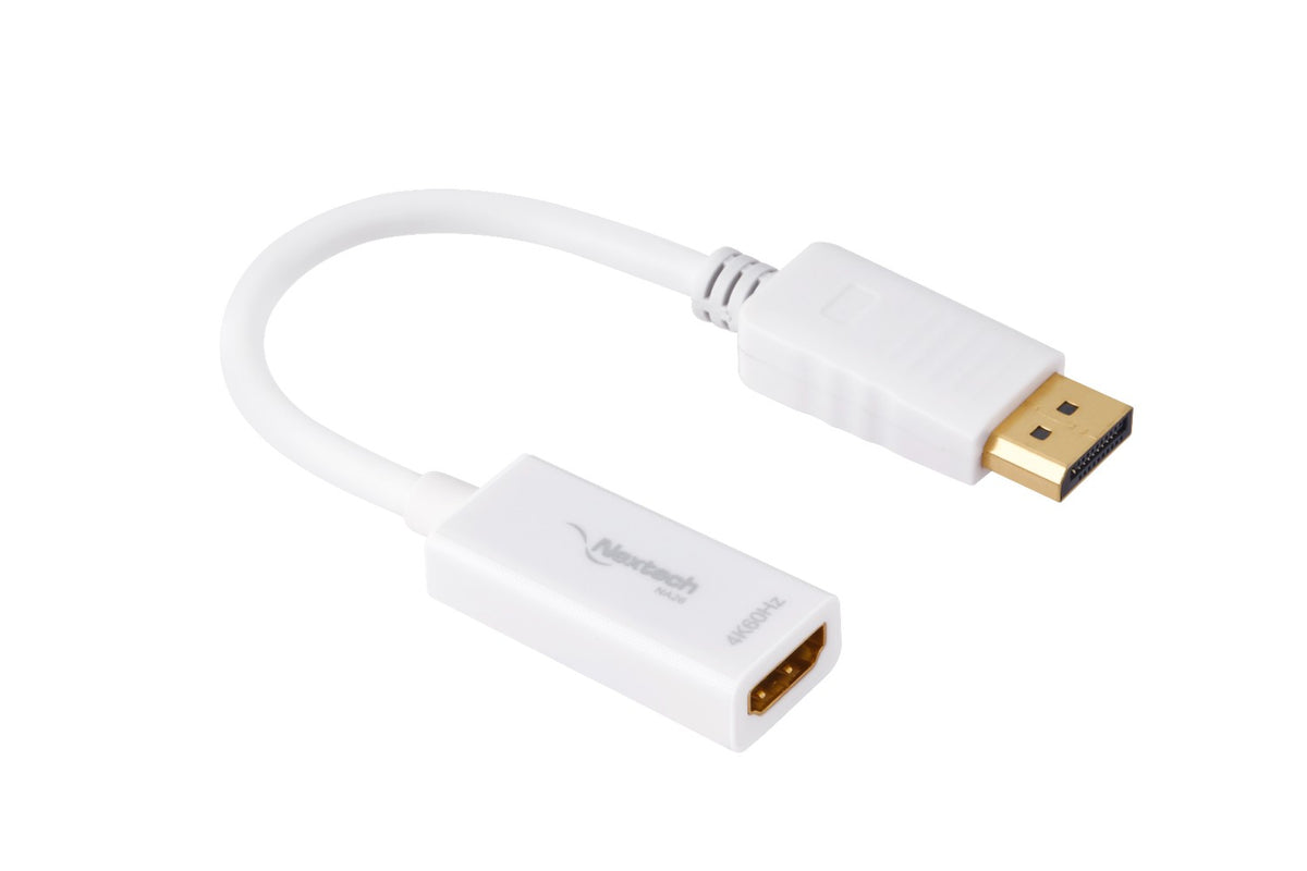 Nextech Display Port to HDMI (F) Adapter | 4K@60Hz | Compatible with Computer, Pc, Monitor, Projector, HDTV