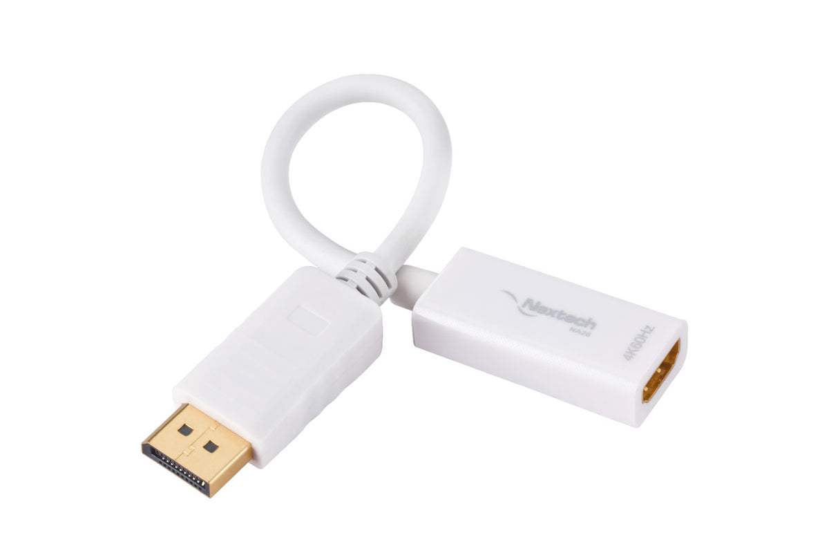 Nextech Display Port to HDMI (F) Adapter | 4K@60Hz | Compatible with Computer, Pc, Monitor, Projector, HDTV
