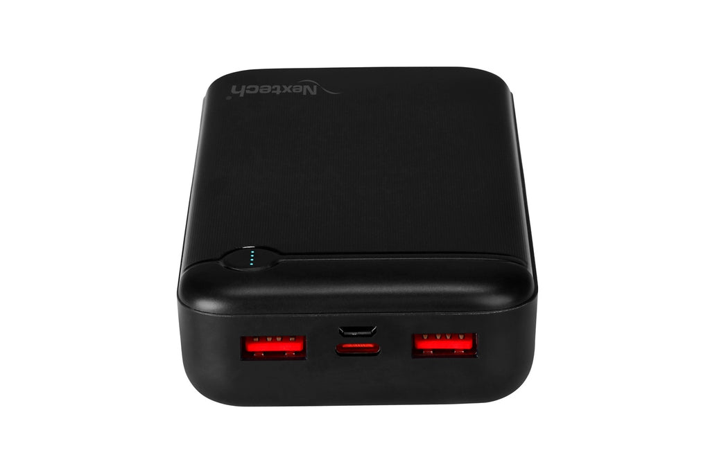 Nextech Hercules 20000mAh Power Bank | 22.5W PDQC Fast Charging | Triple Output (PD + 2USB) & Dual Input (Type-C + Micro USB)
