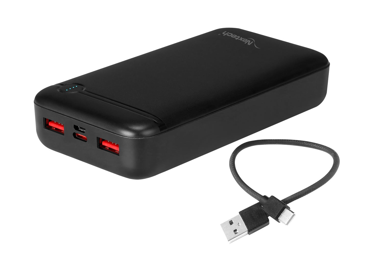 Nextech Hercules 20000mAh Power Bank | 22.5W PDQC Fast Charging | Triple Output (PD + 2USB) & Dual Input (Type-C + Micro USB)